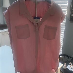 J.A.C.H.S Girlfriend Pink Short Sleeve Blouse
